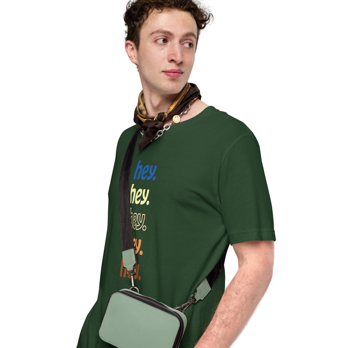 "hey." Earth Tones Tee